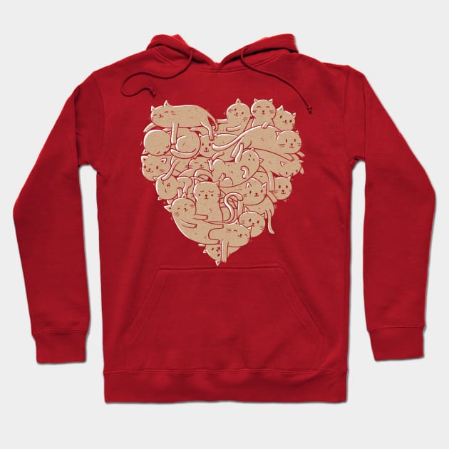 I Love Cats Heart Hoodie by Tobe_Fonseca